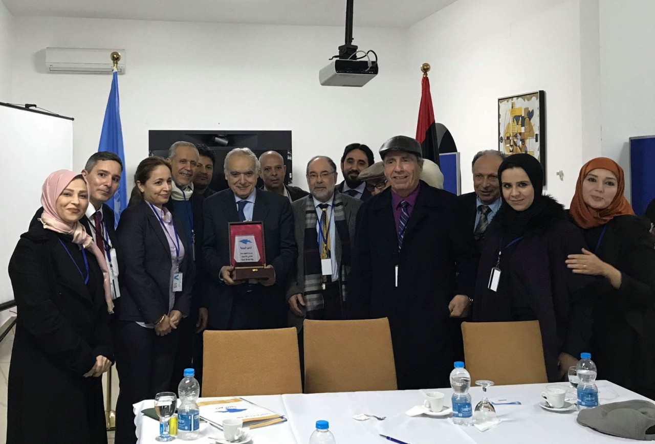 لقاء يجمع ممثل الأمم المتحدة غسان سلامة مع وفد من الحراك الوطني نعم ليبيا - أ.د. أحتيوش فرج أحتيوش